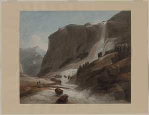 Vízesés Chiavenna és a Splügen-hegy között, 1784.