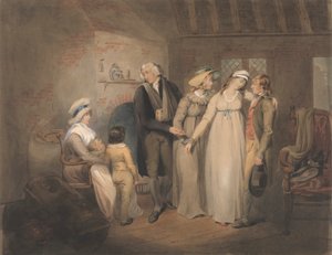Olivia visszatér a családjához alkotó: Francis Wheatley