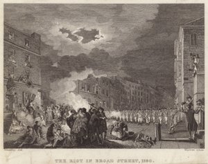 A Broad Street-i lázadás 1780-ban alkotó: Francis Wheatley