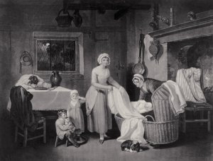 Rusztikus órák: Éjszaka, metszett H. Gillbank alkotó: Francis Wheatley