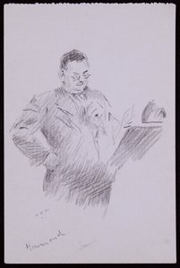 Aubrey Hammond portréja, 1934 körül (ceruza papíron) alkotó: Francis Wilfred Lawson