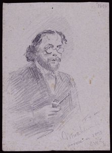 JT Micklethwaite portréja, 1893 körül (ceruza papíron) alkotó: Francis Wilfred Lawson