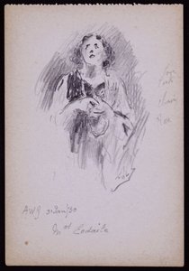 Arundel Esdaile asszony portréja alkotó: Francis Wilfred Lawson