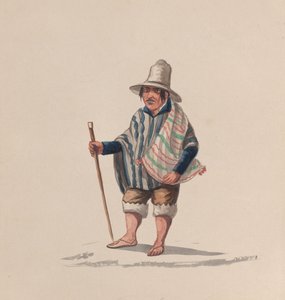 Egy perui férfi, egy perui viseletet ábrázoló rajzcsoportból, kb. 1848.