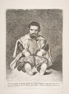 Törpe, törpe, Diego Velázquez után El Primo néven, 1778. alkotó: Francisco de Goya
