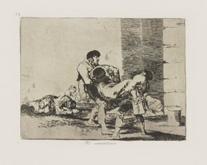 A temetőbe. (A temetőbe.), pl. 56. A háború katasztrófái című sorozatból alkotó: Francisco de Goya