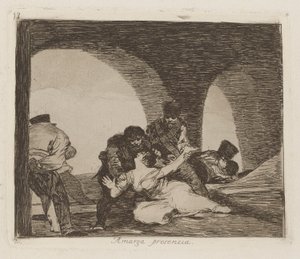 Keserű jelenlét (Bitter to Be Present), pl. 13 A háború katasztrófái című sorozatból alkotó: Francisco de Goya