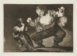 Bobalic?n (Simpleton), pl. 4 a Los proverbios sorozatból alkotó: Francisco de Goya