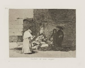 Egy nő jótékonysága. (Egy nőt alkotó: Francisco de Goya