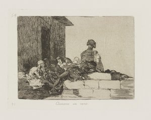 Hiába a lárma. (A fellebbezések hiábavalók.), pl. 54 A háború katasztrófái című sorozatból alkotó: Francisco de Goya