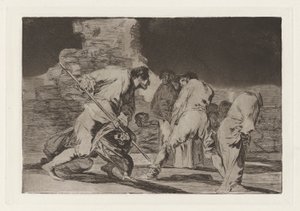 Disparate furioso (Furious Folly), más néven Hizonos dios y maravillamos nos (Csodálatos és Isten teremtett minket, a Los disparates (Los proverbios) sorozatból) alkotó: Francisco de Goya