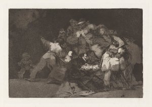 Folly tábornok, más néven A macska karmai és egy bhakta ruhája, a Los disparate (A közmondások) sorozatból alkotó: Francisco de Goya