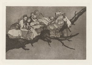 Nonsense ridiculous (Ridiculous Folly), más néven Andarse por las ramas (Elmenni az ágak közé), a Los disparates (Los proverbios) sorozatból alkotó: Francisco de Goya