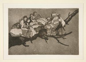 Különféle ridiculo (Ridiculous Folly), pl. 3 a Los proverbios sorozatból alkotó: Francisco de Goya