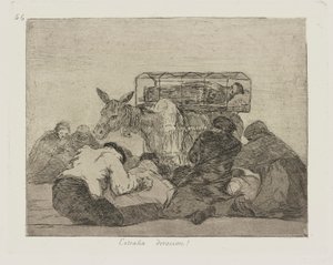Furcsa odaadás! (Furcsa áhítat!), pl. 66. A háború katasztrófái című sorozatból alkotó: Francisco de Goya