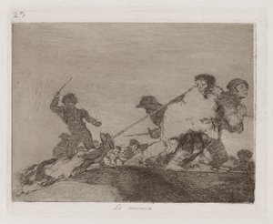 Megérdemelte, 29. tábla a The Disasters of War-ból alkotó: Francisco de Goya