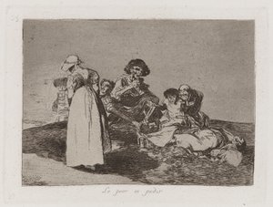 A legrosszabb a koldulni (A legrosszabb a koldulni), 55. tábla a The Disasters of War-ból alkotó: Francisco de Goya