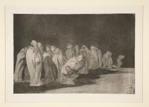 The Sacks (Men in Sacks), pl. 8 a Példabeszédek sorozatból alkotó: Francisco de Goya