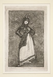 Maja [sötét háttérrel] alkotó: Francisco de Goya