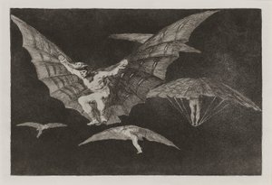 Modo de volar (A repülés módja), más néven Donde hay ganas hay ma?a (Where There) alkotó: Francisco de Goya