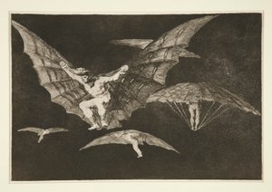 Repülésmód (A Way of Flying), pl. 13 a Példabeszédek sorozatból alkotó: Francisco de Goya