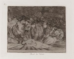meghalt? Az igazság meghalt, a The Disasters of War 79. táblája alkotó: Francisco de Goya