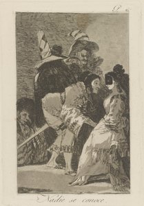 Nadie se conoce. (Senki sem ismeri magát.), pl. 6 a Los caprichos sorozatból alkotó: Francisco de Goya