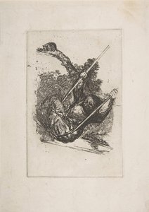 Öreg asszony hintán Vieja columpiándose.n.d. alkotó: Francisco de Goya