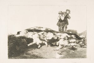 18. tábla a The Disasters of War Los Desastres de la Guerra-ból: Temesd el őket, és maradj csendben..., 1810. alkotó: Francisco de Goya