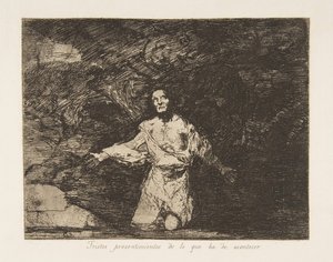 1. tábla a The Disasters of War-ból The Disasters of War: Sad..., kb. 1815-ben megjelent 1863. alkotó: Francisco de Goya