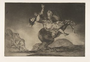 10. tábla a Disparatesből: A lórabló, kb. 1816-23, 1864-ben megjelent. alkotó: Francisco de Goya