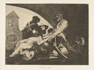 11. tábla a The Disasters of War Los Desastres de la Guerra-ból: Ezek sem. Ni..., 1810. alkotó: Francisco de Goya