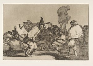 14. tábla a Disparatesből: Carnival Folly, kb. 1816-23, 1864-ben megjelent. alkotó: Francisco de Goya