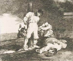 15. tábla a The Disasters of War Los Desastres de la Guerra-ból: És nincs segítség...., 1810. alkotó: Francisco de Goya