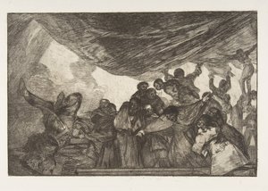 15. tábla a „Disparates”-ből: Clear Folly, kb. 1816-23, 1864-ben megjelent. alkotó: Francisco de Goya