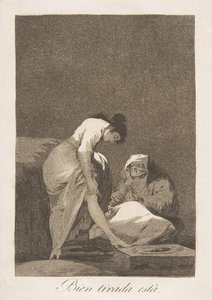17. tábla Los Caprichosból: Szépen kifeszített Bien tirada está., 1799. alkotó: Francisco de Goya