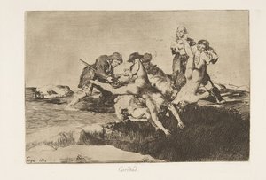 27. tábla a The Disasters of War Los Desastres de la Guerra-ból: Char..., 1810, 1863. alkotó: Francisco de Goya