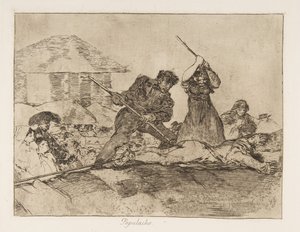 28. tábla a The Disasters of War Los Desastres de la Guerra: Rabbl...-ból, 1810, 1863. alkotó: Francisco de Goya