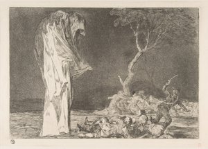 2. tábla a Disparates: Folly of Fear, kb. 1816-23 megjelent kb. 1848. alkotó: Francisco de Goya