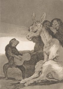 38. lemez a „Los Caprichos”-ból: Bravo! Brabisimo!, 1799., 1799. alkotó: Francisco de Goya