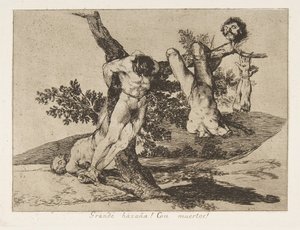 A „The Disasters of War” Los Desastres de La Guerra 39. táblája: „An he..., 1810, 1863. alkotó: Francisco de Goya