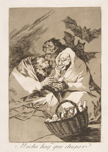 45. tábla Los Caprichosból: Rengeteg szívnivaló alkotó: Francisco de Goya
