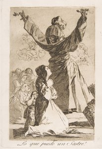 52. tábla Los Caprichosból: Mire képes egy szabó! Mit tud egy szabó!, 1799. alkotó: Francisco de Goya