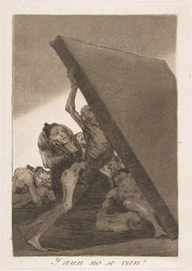 59. tábla Los Caprichosból: És még mindig nem mennek! Y aun no se van!, 1799. alkotó: Francisco de Goya