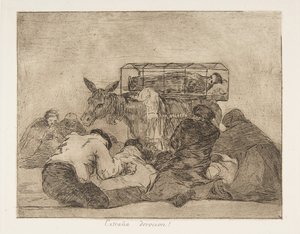 66. tábla a The Disasters of War Los Desastres de la Guerra...-ból, 1814-15 után, 1863-ban megjelent. alkotó: Francisco de Goya