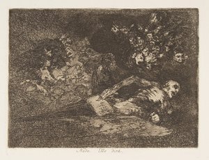 69. tábla a The Disasters of War Los Desastres de la Guerra-ból: Not..., 1810-20, megjelent 1863. alkotó: Francisco de Goya
