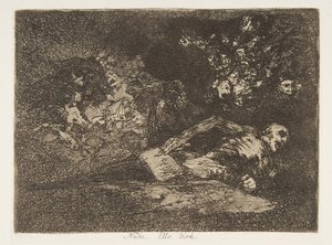 69. tábla a The Disasters of War Los Desastres de la Guerra...-ból, 1814-15 után, 1863. alkotó: Francisco de Goya