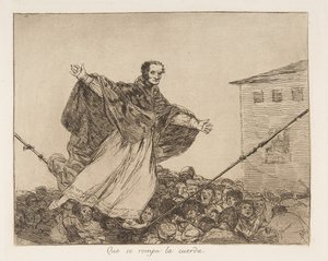 77. tábla a The Disasters of War Los Desastres de la Guerra...-ból, 1814-15 után, 1863. alkotó: Francisco de Goya