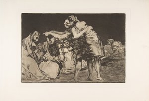 7. tábla a Különbözőkből: Disorderly Folly, kb. 1816-23, 1864-ben megjelent. alkotó: Francisco de Goya