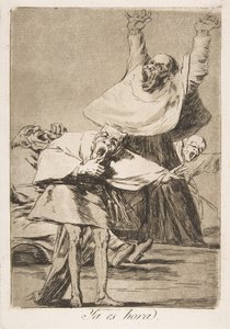 80. tábla Los Caprichosból: Ideje van Ya es hora., 1799. alkotó: Francisco de Goya
